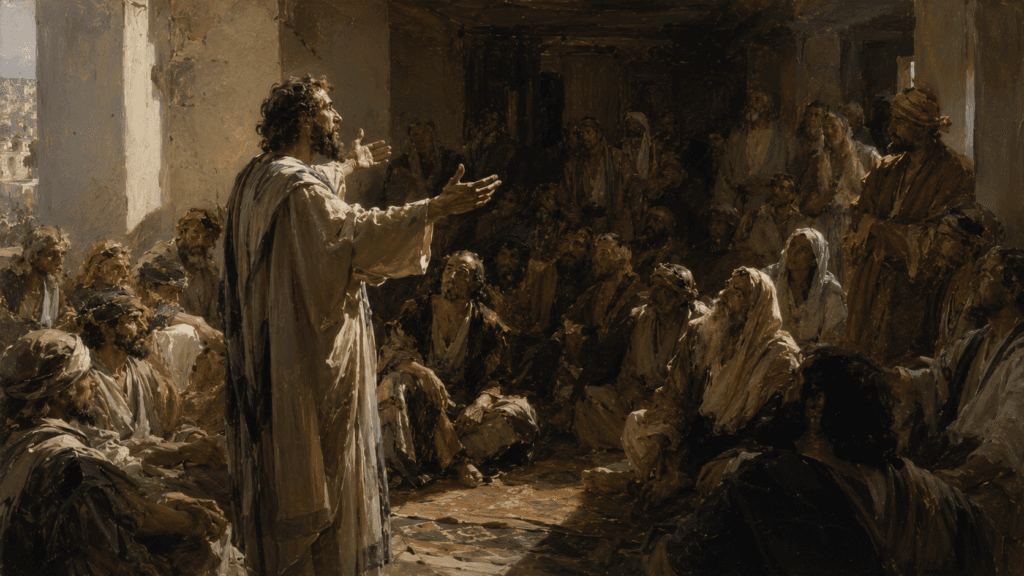Peter preaching