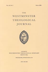 The Westminster Theological Journal, Fall 2012